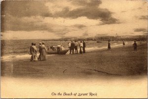 View on the Beach of Brant Rock MA c1908 Vintage Postcard R66