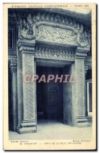 Old Postcard Angkor Wat Gate La Salle Capitulaire Paris International Colonia...