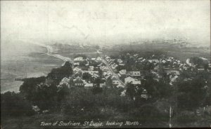 St. Lucia Island Town of Soufriere c1910 Postcard