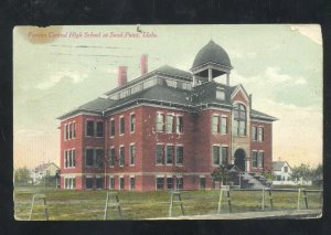 SAND POINT IDAHO FARMIN CENTRAL HIGH SCHOOL BUILDING VINTAGE POSTCARD 1911