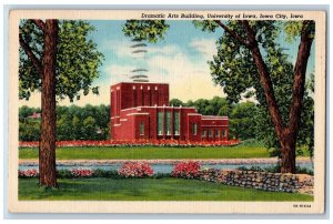 1943 Dramatic Arts Building University Of Iowa Over View Iowa City Iowa Postcard