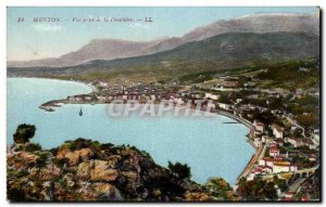 Old Postcard Menton View from the border