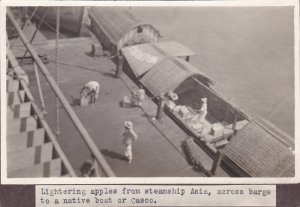 Photo ; Manilla , Philippines , 00-10s ; Lightering apples from Steamship ASIA