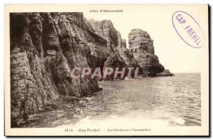 Cap Frehel Old Postcard Cliffs (falconry)