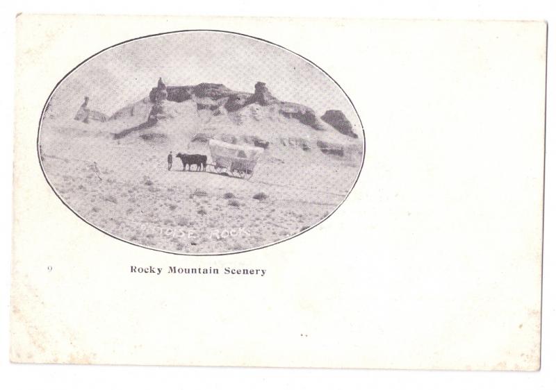 Ezra Meeker Pioneer Oregon Trail Rocky Mountain Scenery Tortoise Rock Postcard