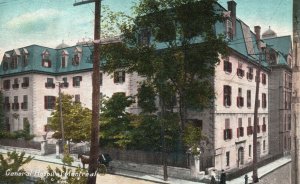 Vintage Postcard General Hospital Medical Building Montreal Canada European Post