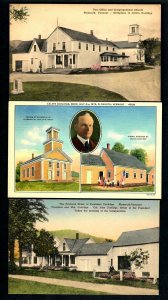 A98 Vt. Hand colored Birthplace President Coolidge Vignette Church Post Office