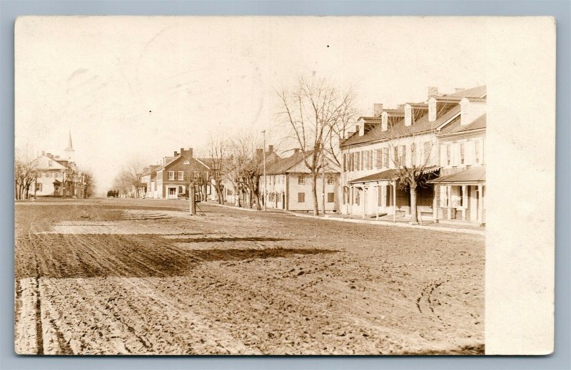 JONESTOWN PA STREET SCENE ANTIQUE REAL PHOTO POSTCARD RPPC