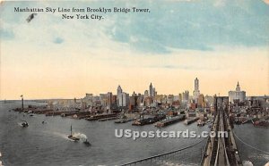 Manhattan, Brooklyn Bridge Tower, New York City, New York