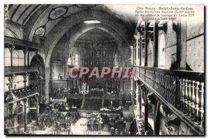 Old Postcard Saint Jean De Luz Church of Saint Jan Baptiste