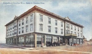 FERRIS HOTEL Rawlins, Wyoming Carbon County 1908 Vintage Postcard