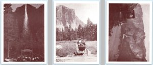 3 Postcards YOSEMITE NATIONAL PARK Repro FIREFALL First Auto Inspiration Pt. 5x7