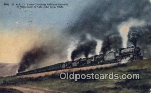 D and RG Train, Soldiers Summit, Utah, UT USA Trains, Railroads 1916 crease l...