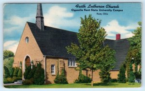 KENT, Ohio OH ~ FAITH LUTHERAN CHURCH ca 1940s Portage County Postcard