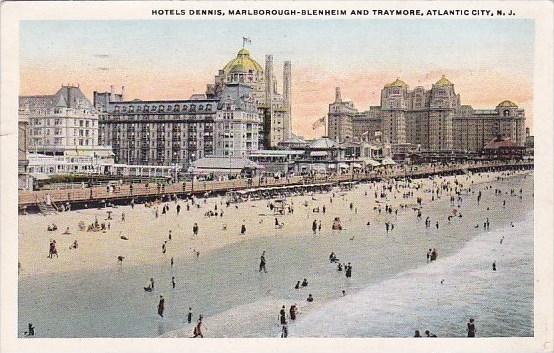 New Jersey Atlantic City Hotels Dennis Marlborough Blenheim And Traymore 1921