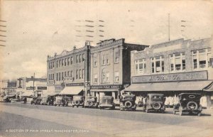 Manchester Connecticut section of business area Main Street antique pc ZE686207