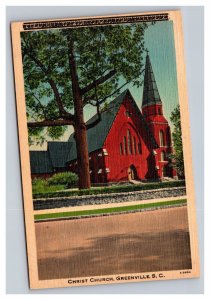 Vintage 1940s Postcard Christ Church Greenville South Carolina