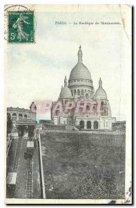 Old Postcard Paris Basilica of Montmartre