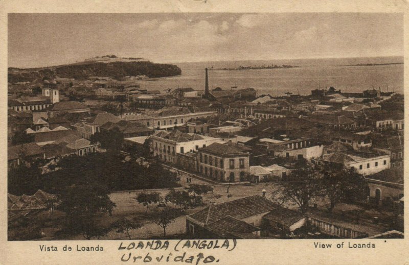 PC CPA ANGOLA / PORTUGAL, LOANDA, VIEW OF LOANDA, VINTAGE POSTCARD (b13326)