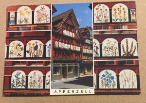 UNUSED POSTCARD  - LOWEN DRUG STORE, MAIN STREET, APPENZELL, SWITZERLAND