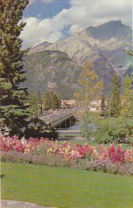 Canada Banff Administration Building Rock Garden and Lily Pond Alberta