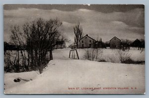 KINGSTON VILLAGE NS CANADA MAIN STREET ANTIQUE POSTCARD