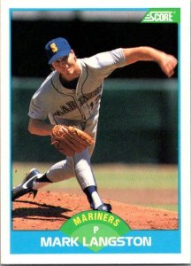 1989 Score Baseball Card Mark Langston Seattle Mariners sk29823