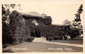 F10/ Mulvane Kansas RPPC Postcard c1920-30s Hospital Building