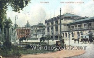 Ernst Augustplatz u Bahnhot Hannover German Postcard