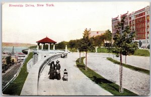 Riverside Drive New York NY Recreational Area Postcard