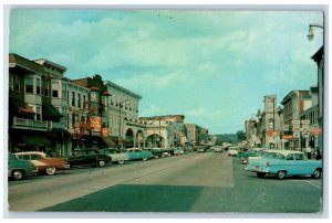 Stroudsburg Pennsylvania PA Postcard The Main Street Business Section c1960 Cars