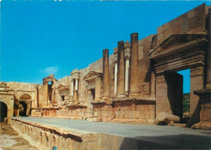 Postcard Jordan Jerash theater ruins