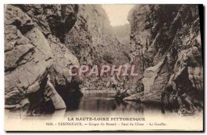 Old Postcard Yssingeaux Gorges Ramel Dog Leaping The gulf