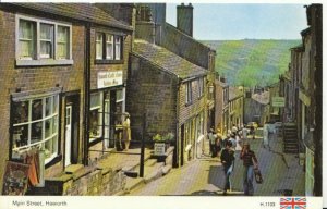 Yorkshire Postcard - Main Street - Haworth - Ref 4207A