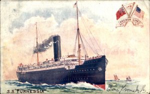 SS Furnessia Passenger Steamship Anchor Line Vintage Postcard