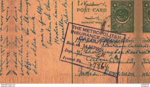 Pakistan Postal Stationery 9 p to Calcutta