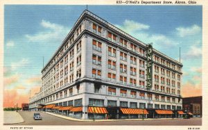Vintage Postcard 1920's The O'Neil's Department Store Building Akron Ohio OH