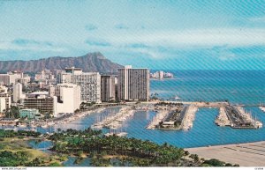 HAWAII, 1940-60s; Waikiki hotels & Diamond Head