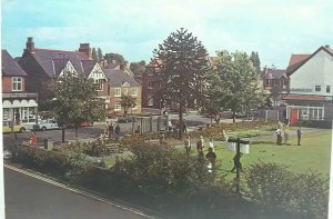 Vintage Postcard Ashley Road Hale Mens Bowling Green Competition Barclays Bank