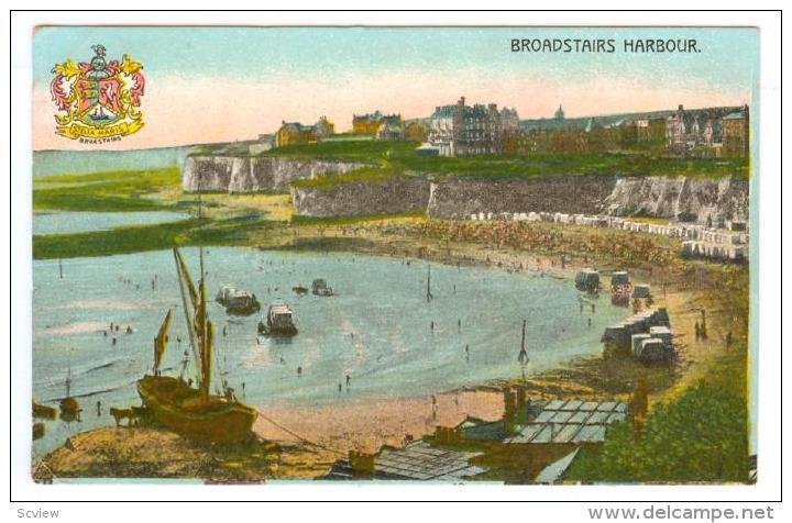 Coat Of Arms, Broadstairs Harbour, Kent, England, UK, 1900-1910s