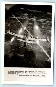 RPPC  FARMINGDALE, Long Island NY ~ F-84E THUNDERJET Republic Aviation  Postcard