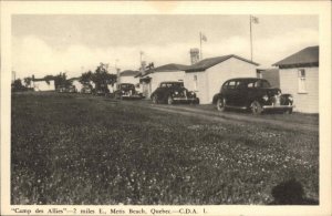 Quebec City Quebec Camp Motel Car Vintage Postcard