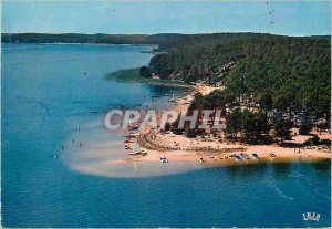 Postcard Modern Lake Lacanau and Moutchic (Gironde) Aerial view of Camping Tedey