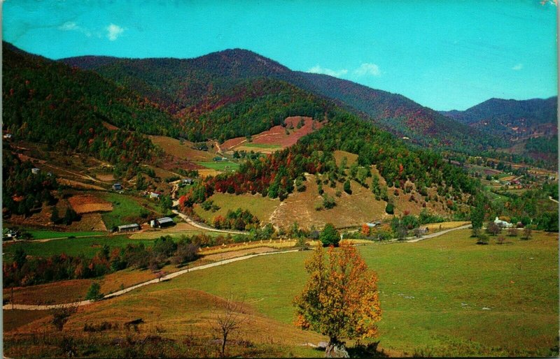 Maggie Valley North Carolina Nc Da US 19 Socco Divisorio Unp Vtg Cromo Cartolina