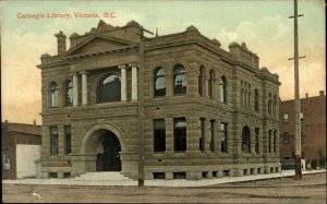 Victoria British Columbia BC Carnegie Library c1910 Vintage Postcard