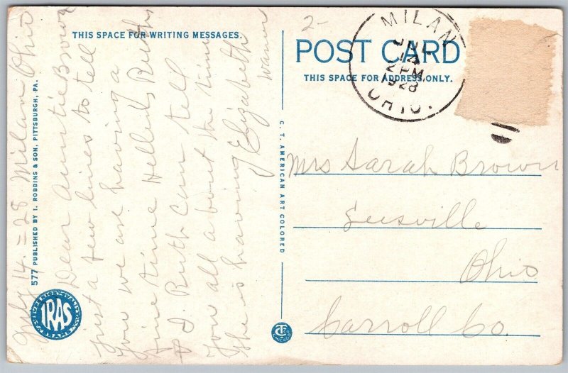 Vtg New Philadelphia Ohio OH First ME Methodist Episcopal Church 1920s Postcard