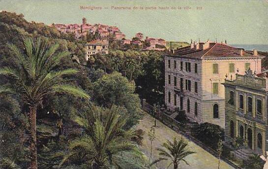 Italy Bordighera Panorama de la partie haute de la ville 1922