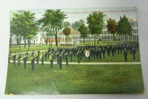 Vintage Postcard 1909 INDIA SCHOOL BAND & GIRLS QUARTERS CARLISLE PA A.C. Bossel