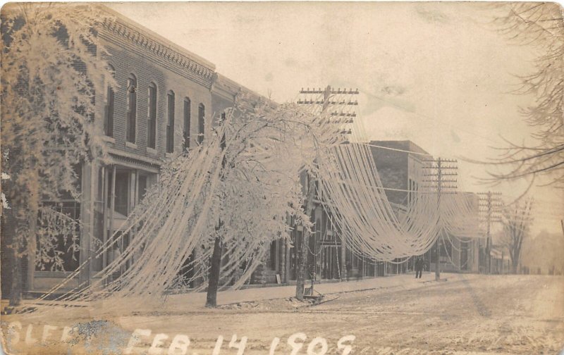 G25/ Chicago Illinois RPPC Postcard 1909 Valentine's Day Blizzard Disaster 2