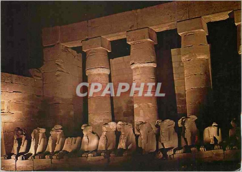 CPM Karnak The famous Sphinx avenue illuminated by night 